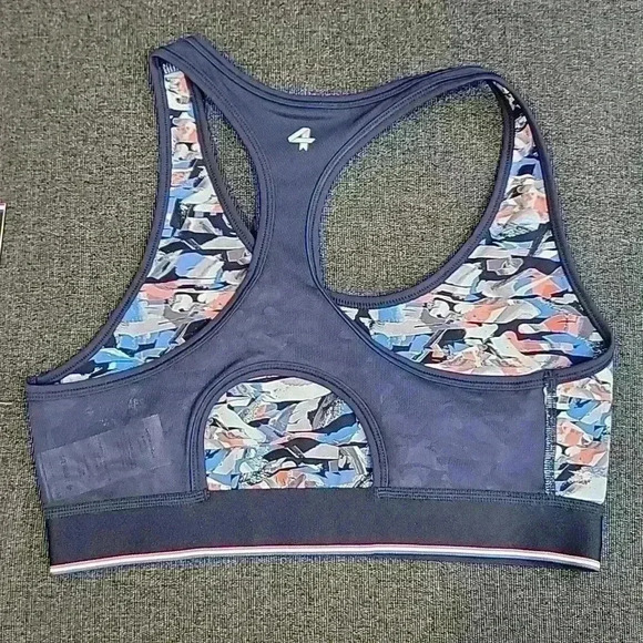 Fourlaps Blue Confetti Sports Bra Size Small - Picture 4 of 6